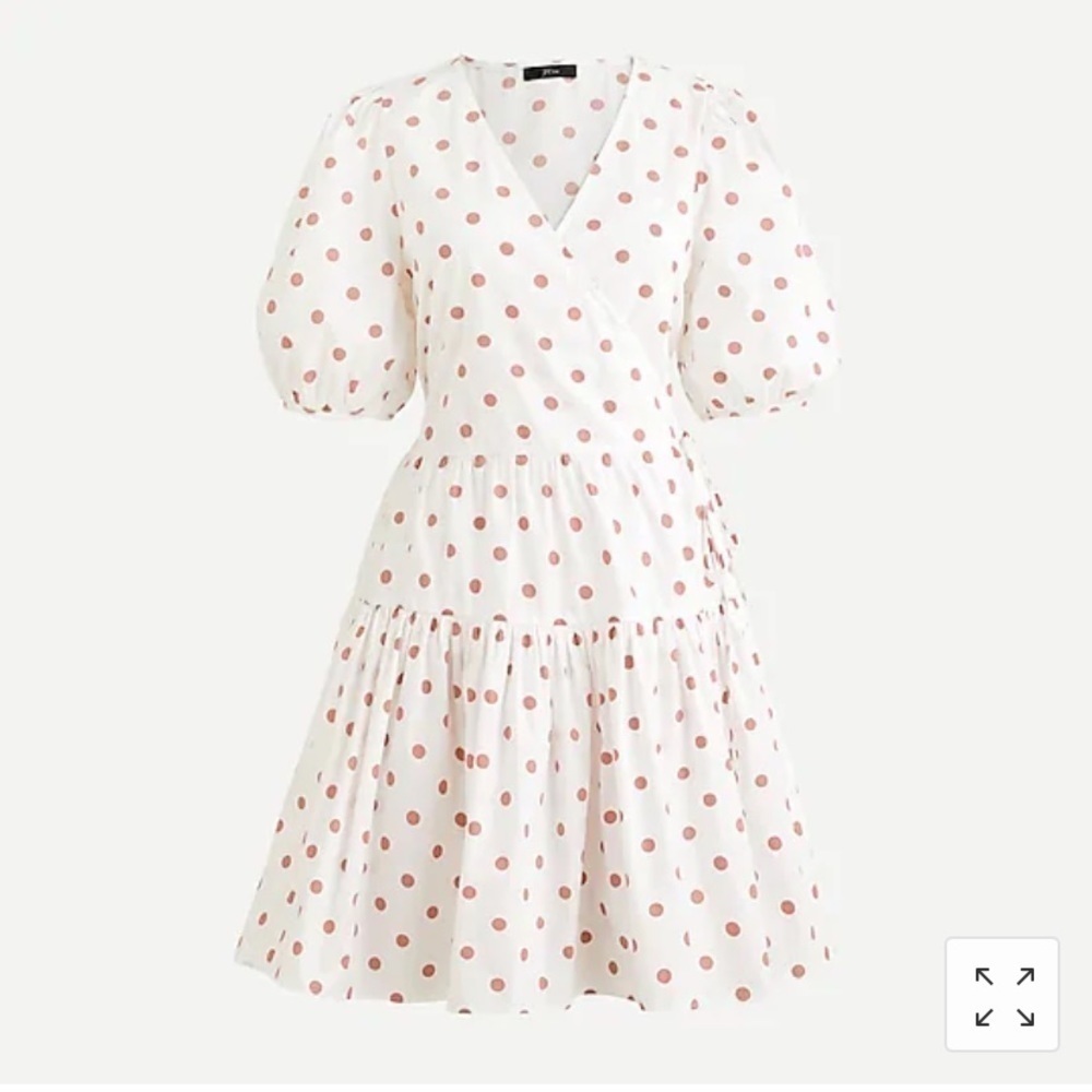 J Crew Petite Puffsleeve cotton poplin dress AY846